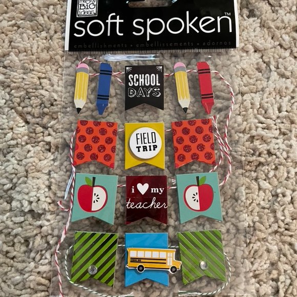 SCHOOL DAYS Scrapbook Sticker Teacher Banner - Picture 1 of 1